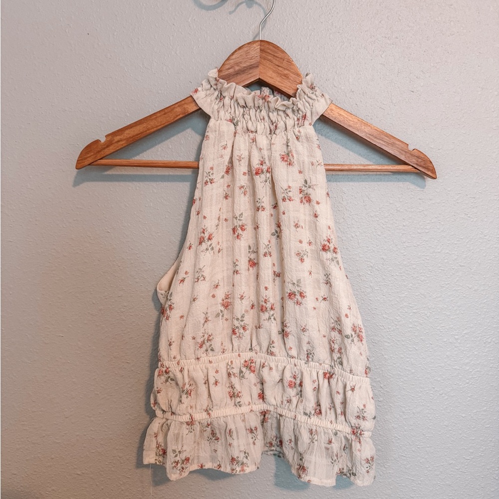 And Now This Floral Halter Top
